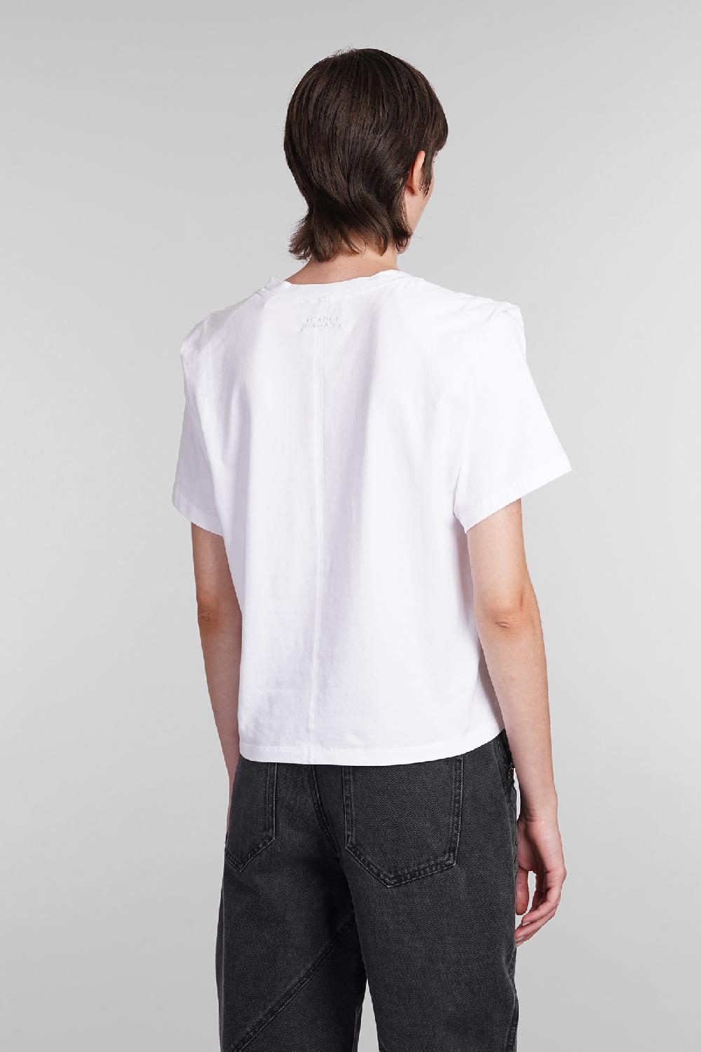 Deliberti Isabel Marant T-shirt zelitos in cotone bianco cod. 366165 - Deliberti The Luxury Shopping Fino al 60% di sconto