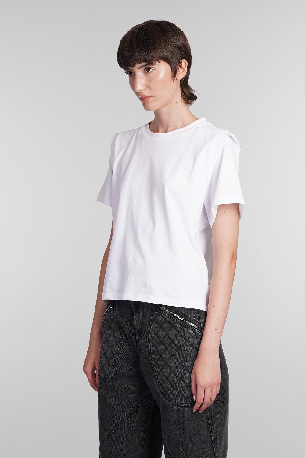 Deliberti Isabel Marant T-shirt zelitos in cotone bianco cod. 366165 - Deliberti The Luxury Shopping Fino al 60% di sconto