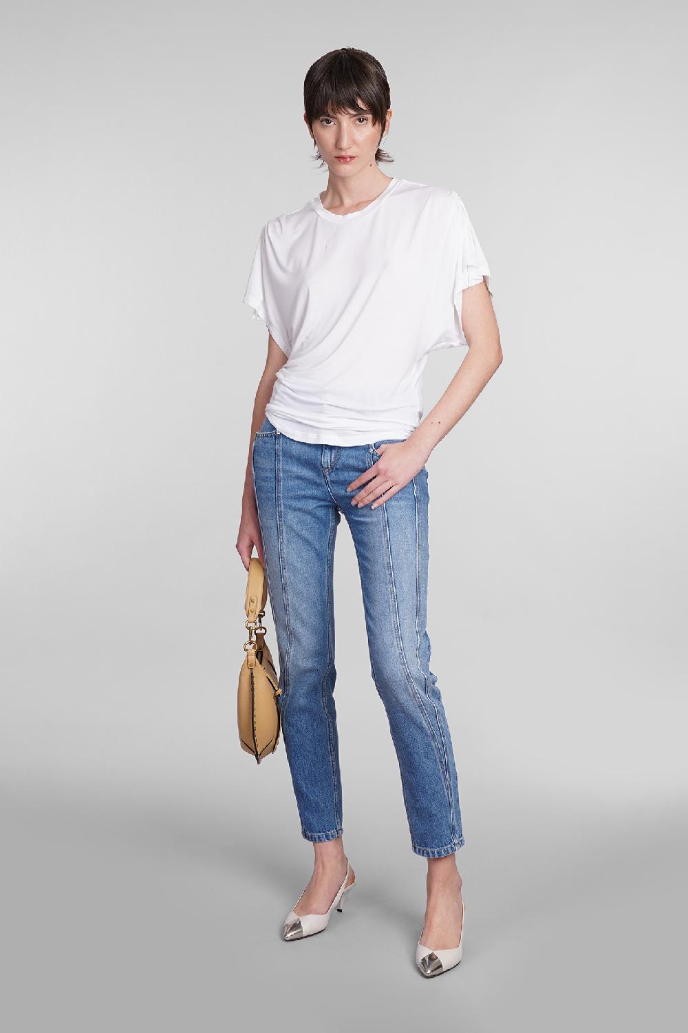 Deliberti Isabel Marant T-shirt zola in modal bianco cod. 400028 - Deliberti The Luxury Shopping Fino al 65% di sconto