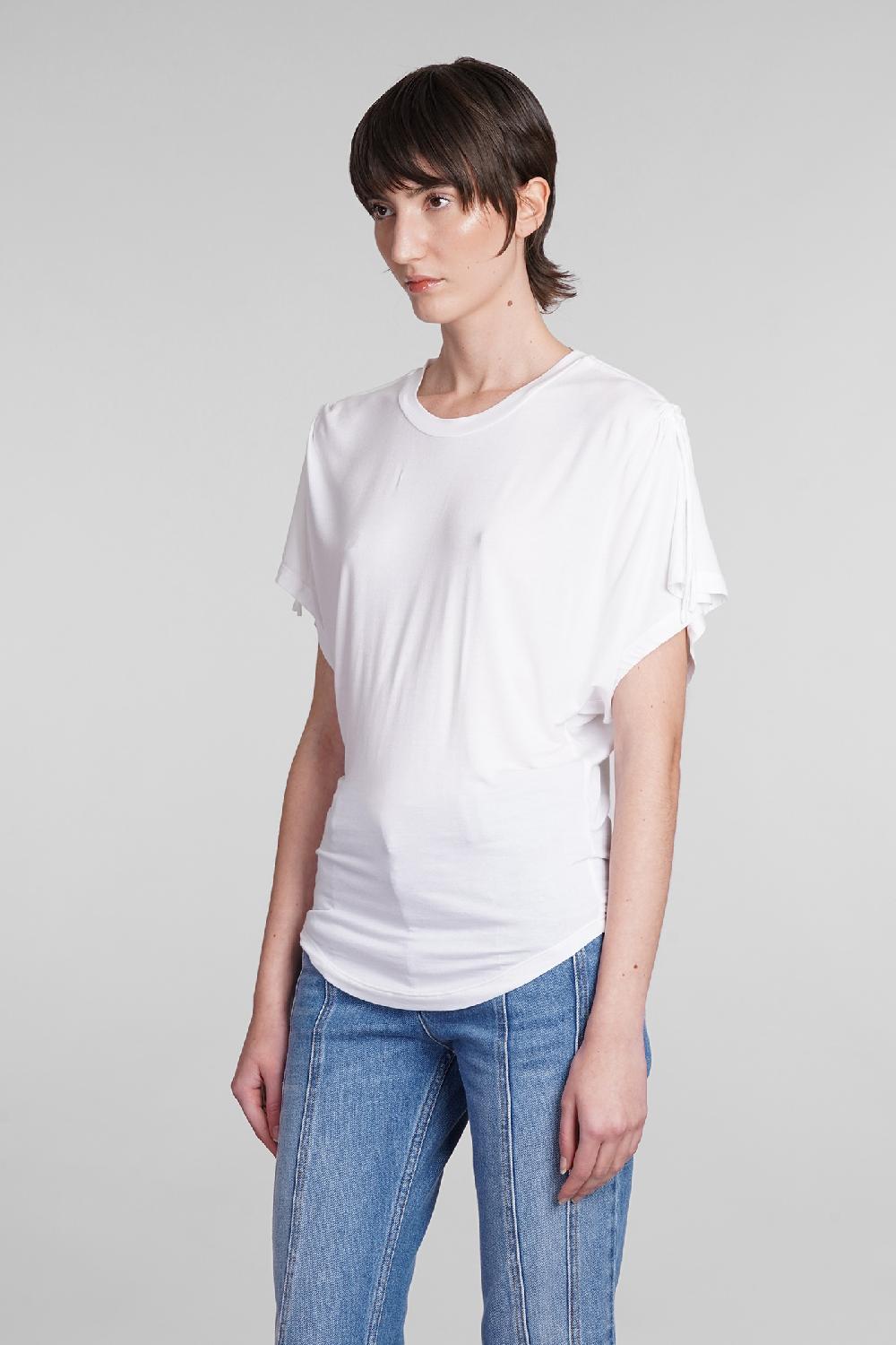 Deliberti Isabel Marant T-shirt zola in modal bianco cod. 400028 - Deliberti The Luxury Shopping Fino al 65% di sconto