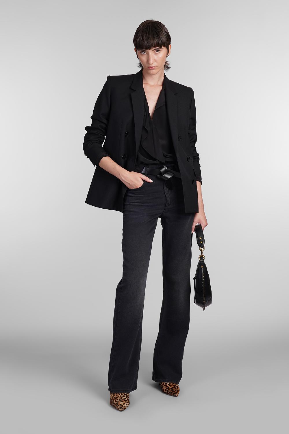 Deliberti Isabel Marant Blusa utah in seta nera cod. 402732 - Deliberti The Luxury Shopping Super sconto
