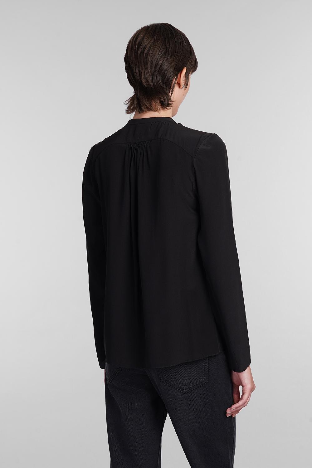 Deliberti Isabel Marant Blusa utah in seta nera cod. 402732 - Deliberti The Luxury Shopping Super sconto