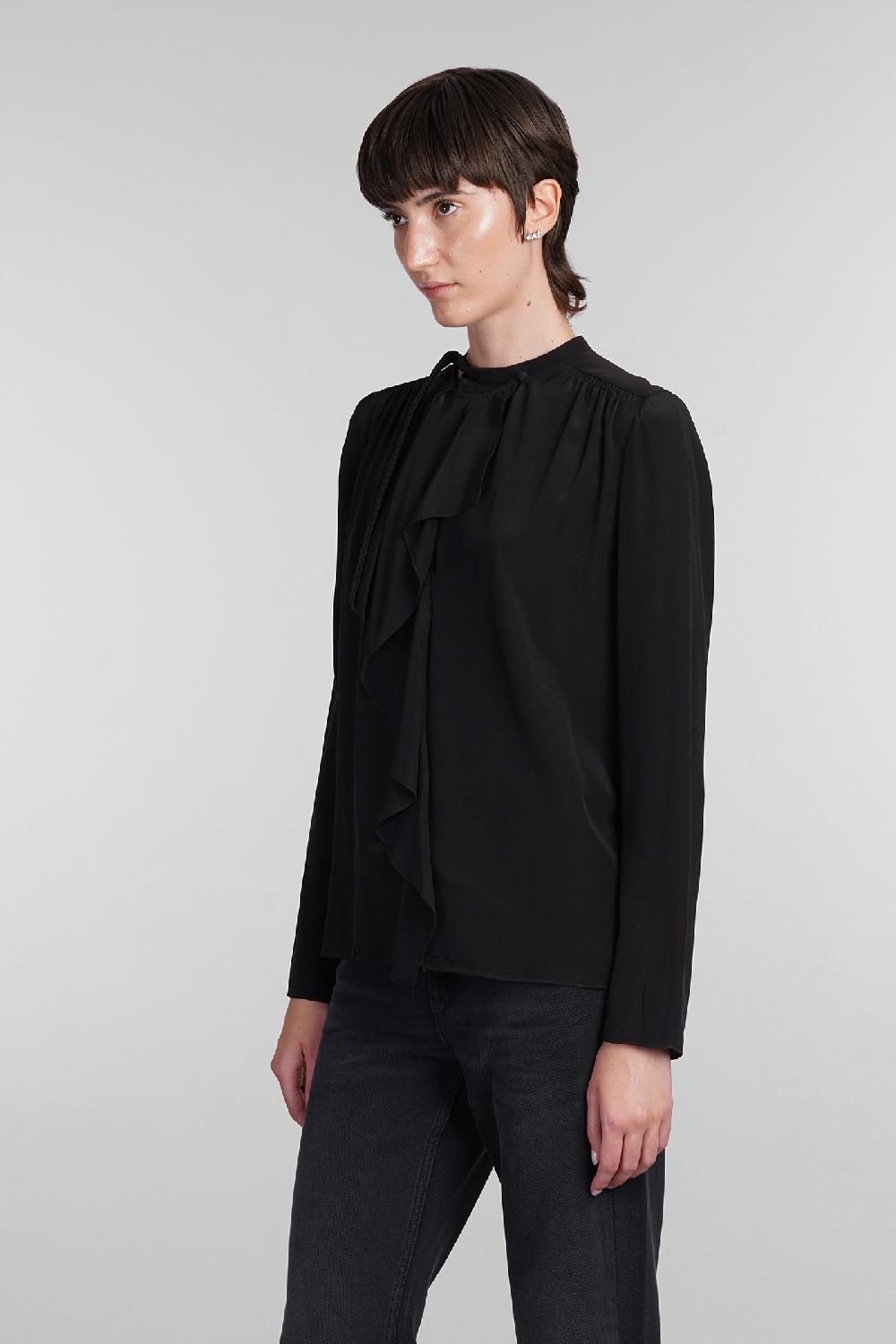 Deliberti Isabel Marant Blusa utah in seta nera cod. 402732 - Deliberti The Luxury Shopping Super sconto