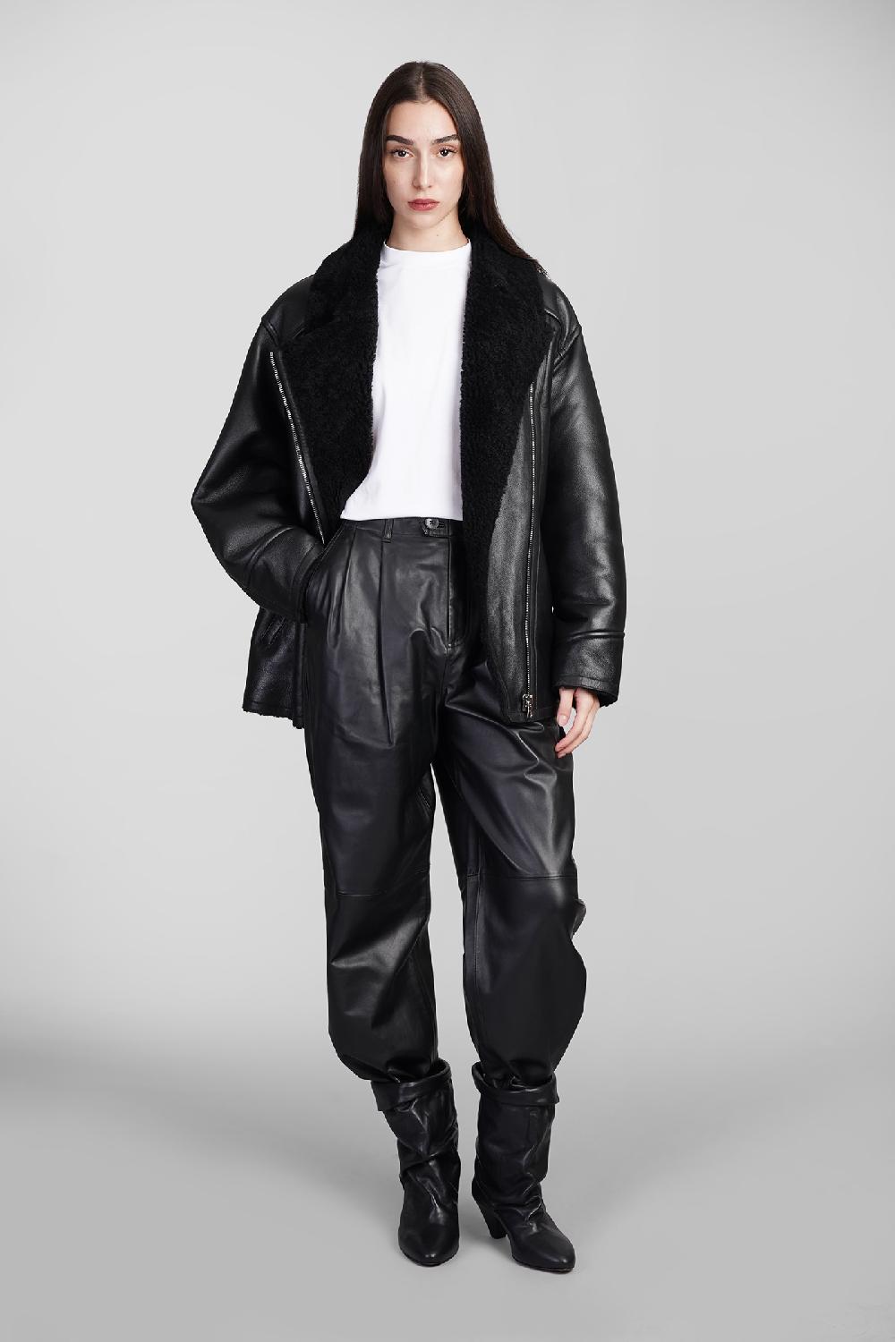 Deliberti Isabel Marant Giacca in pelle adelina in pelle nera cod. 410002 - Deliberti The Luxury Shopping 50% di sconto con spedizione gratuita