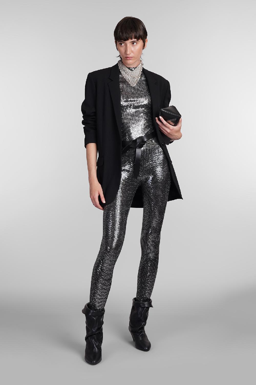 Deliberti Isabel Marant Leggings joshua in nylon argento cod. 405215 - Deliberti The Luxury Shopping Officina