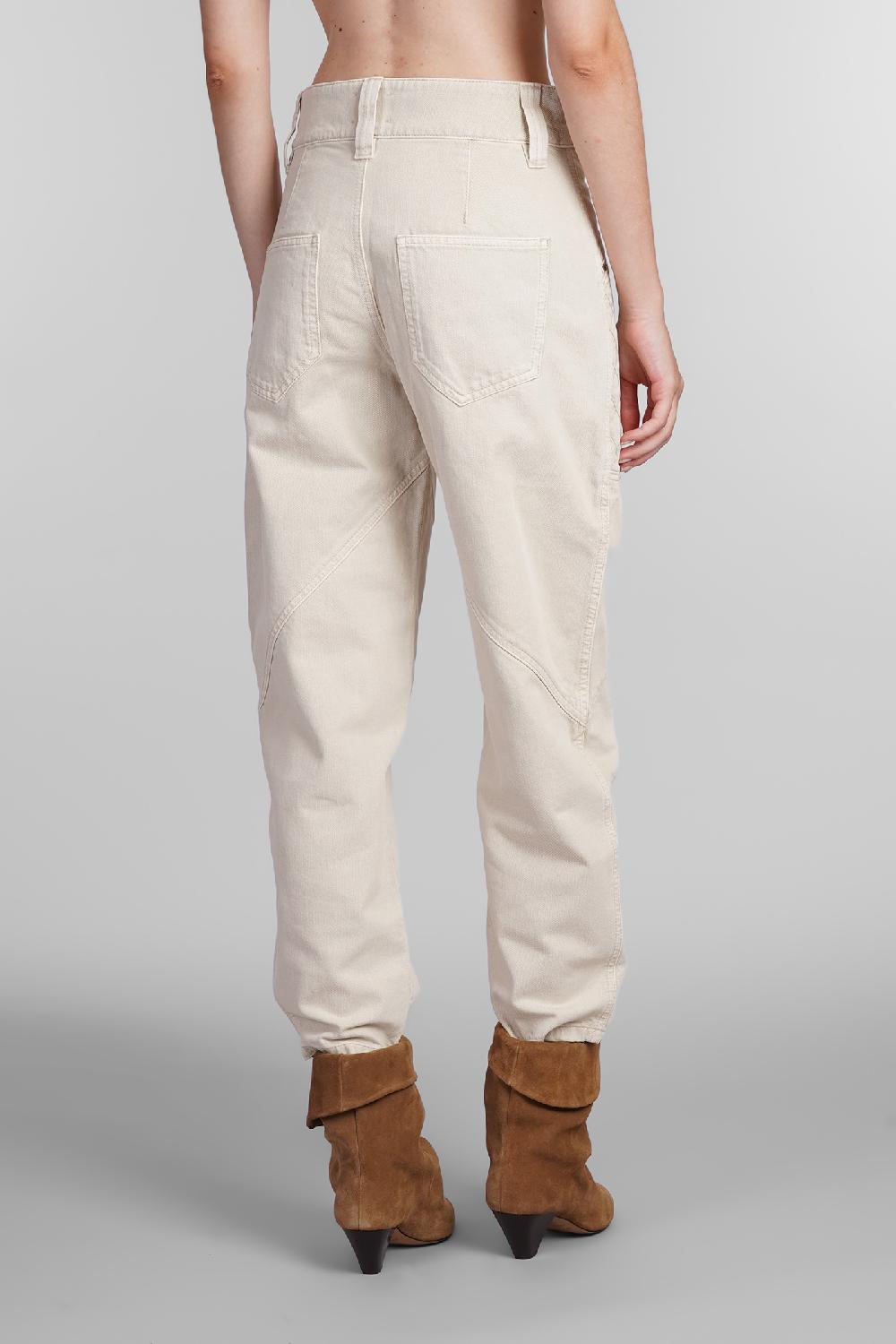 Deliberti Isabel Marant Jeans catarina in cotone beige cod. 405217 - Deliberti The Luxury Shopping Esporta salva