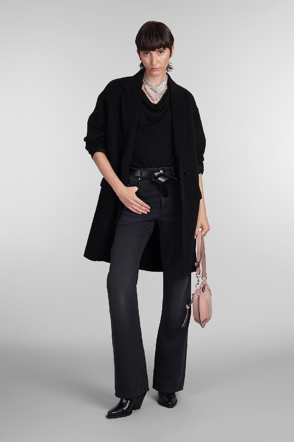 Deliberti Isabel Marant Jeans belvira in cotone nero cod. 405218 - Deliberti The Luxury Shopping Black Friday Prezzi