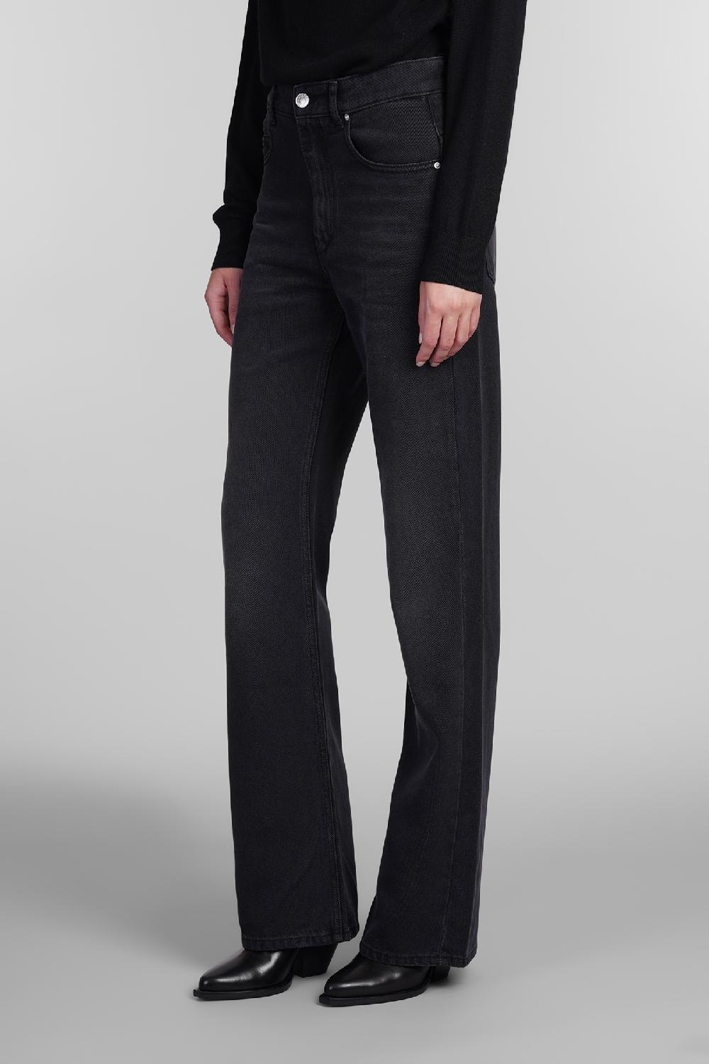 Deliberti Isabel Marant Jeans belvira in cotone nero cod. 405218 - Deliberti The Luxury Shopping Black Friday Prezzi