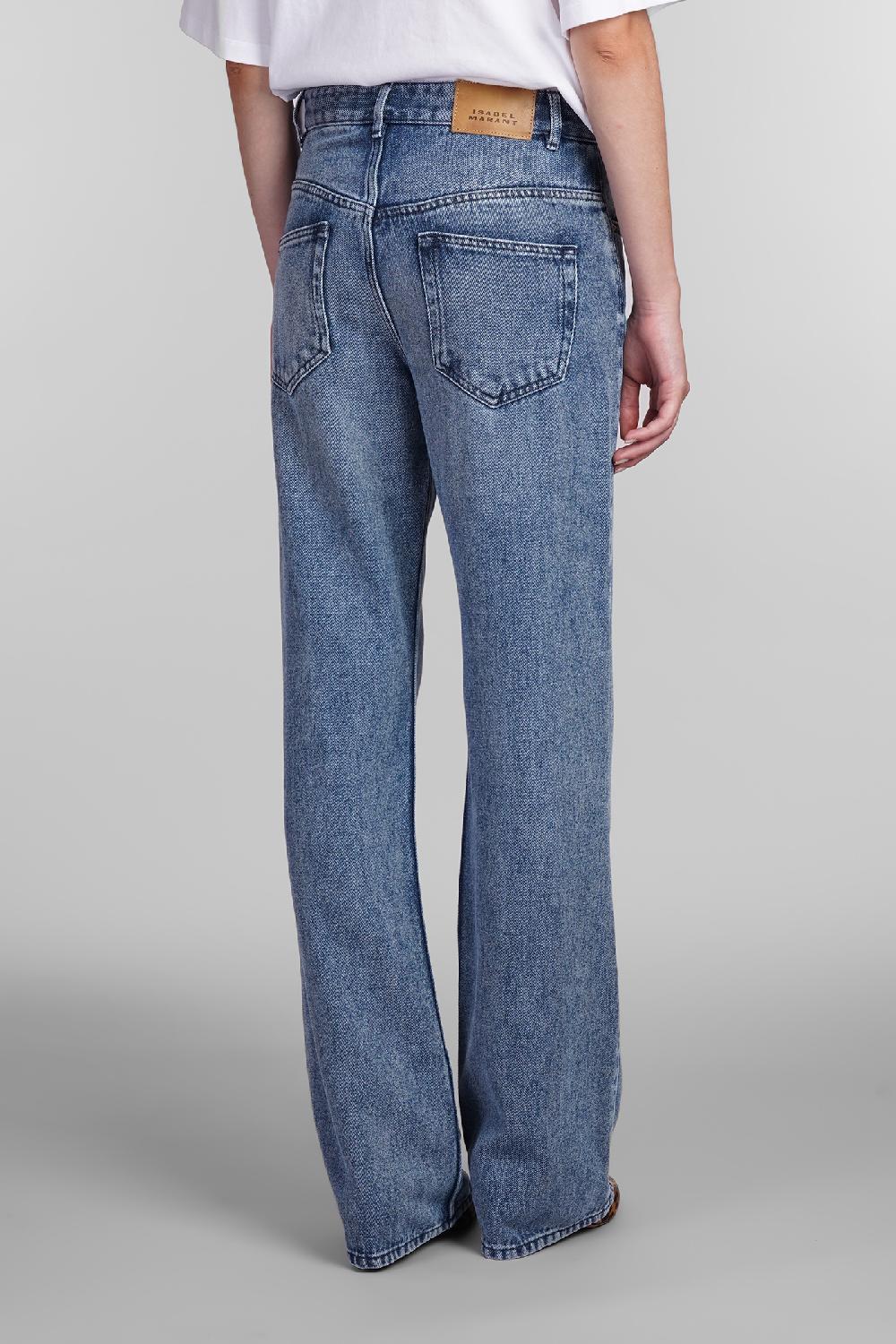 Deliberti Isabel Marant Jeans belvira in cotone blu cod. 405219 - Deliberti The Luxury Shopping In vendita