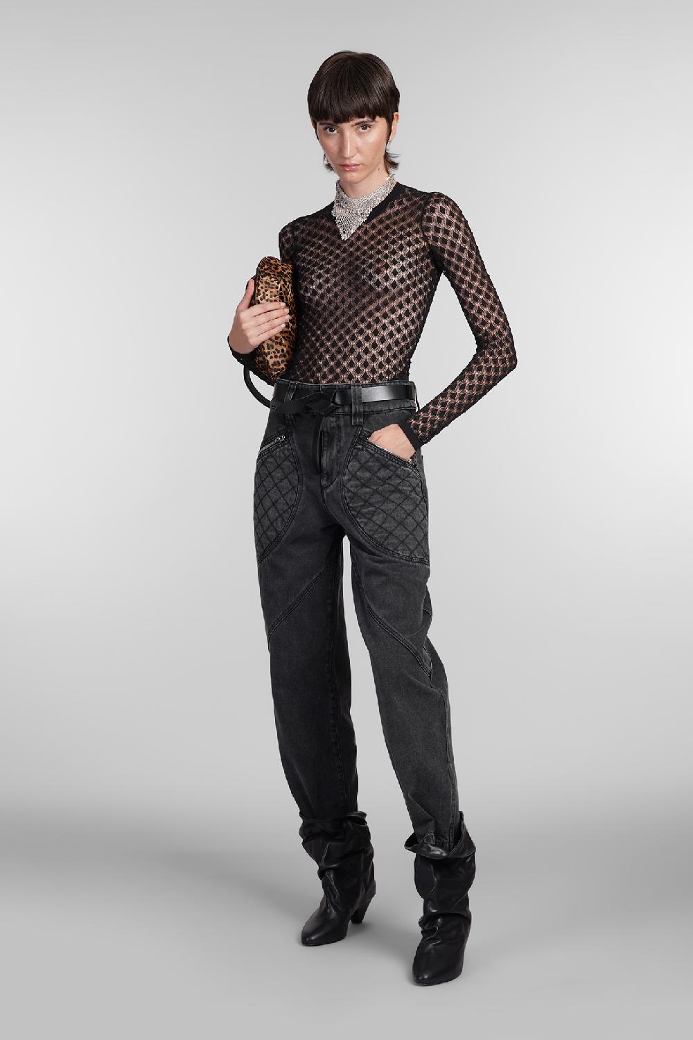 Deliberti Isabel Marant Maglia zavia in poliestere nero cod. 402766 - Deliberti The Luxury Shopping 2025