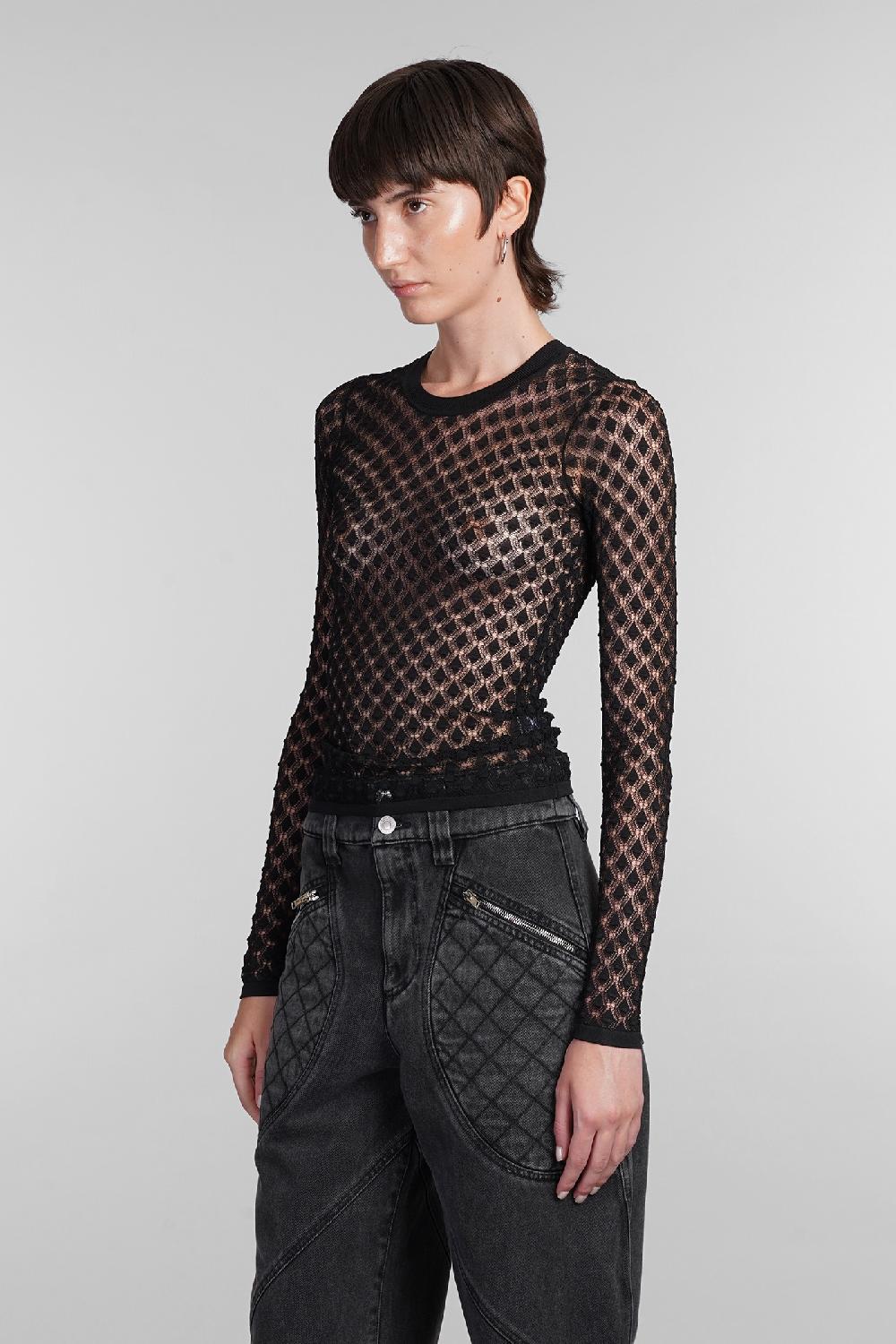 Deliberti Isabel Marant Maglia zavia in poliestere nero cod. 402766 - Deliberti The Luxury Shopping 2025