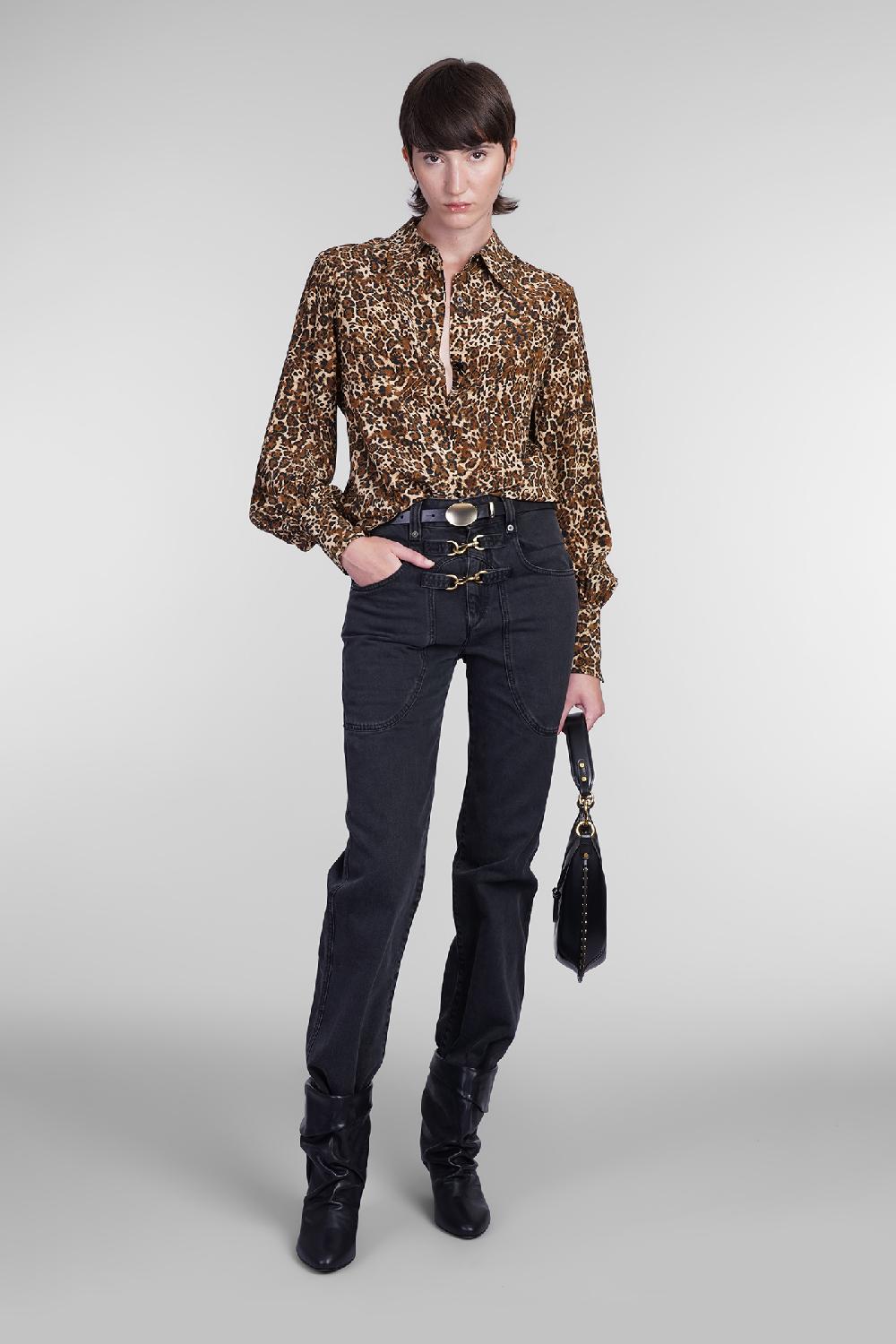 Deliberti Isabel Marant Jeans brinley in cotone nero cod. 405939 - Deliberti The Luxury Shopping Italy