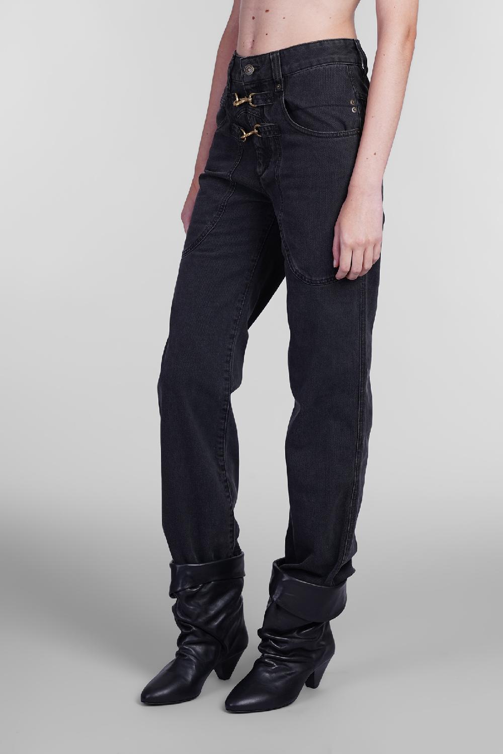 Deliberti Isabel Marant Jeans brinley in cotone nero cod. 405939 - Deliberti The Luxury Shopping Italy