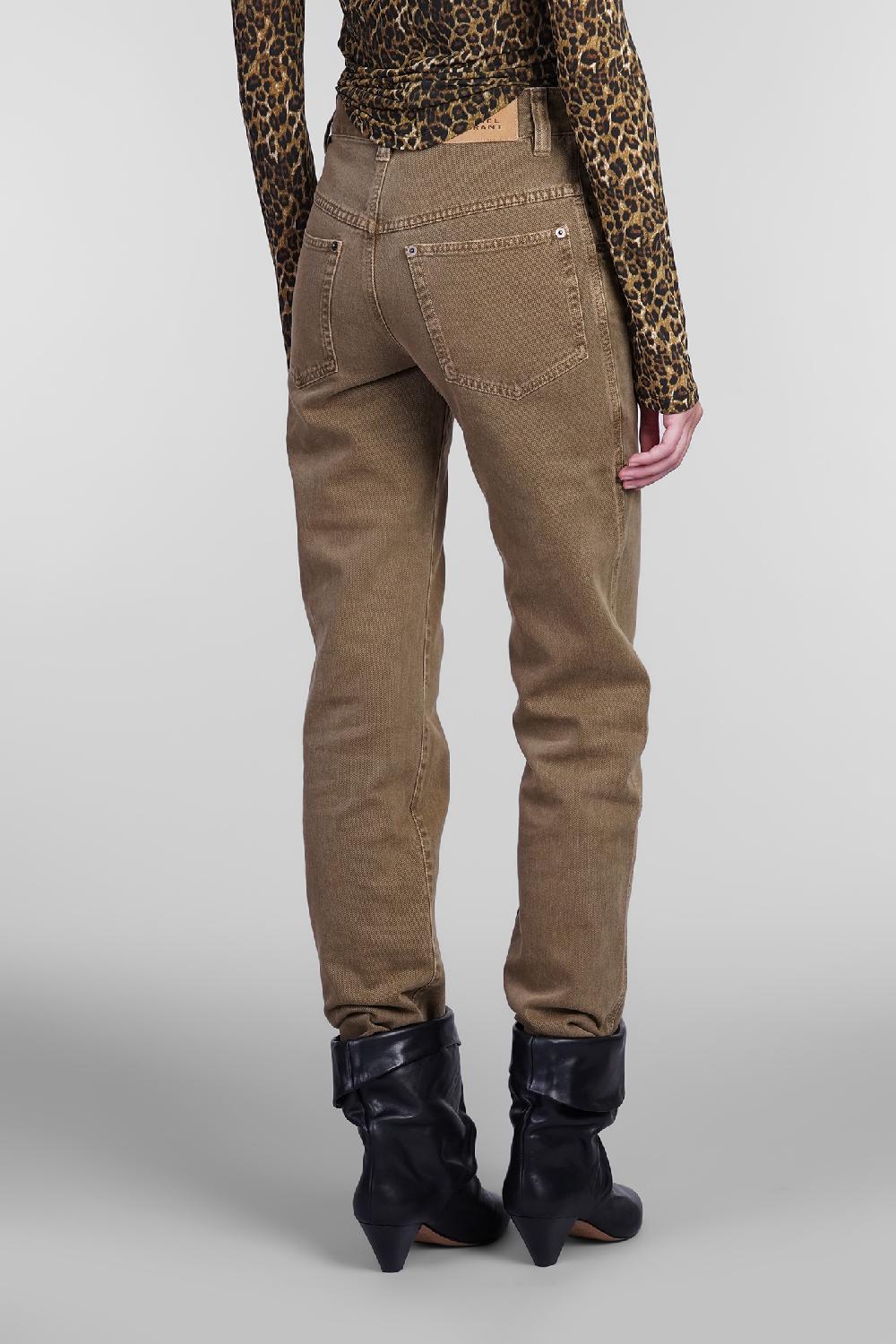 Deliberti Isabel Marant Jeans brinley in cotone beige cod. 405940 - Deliberti The Luxury Shopping In Linea