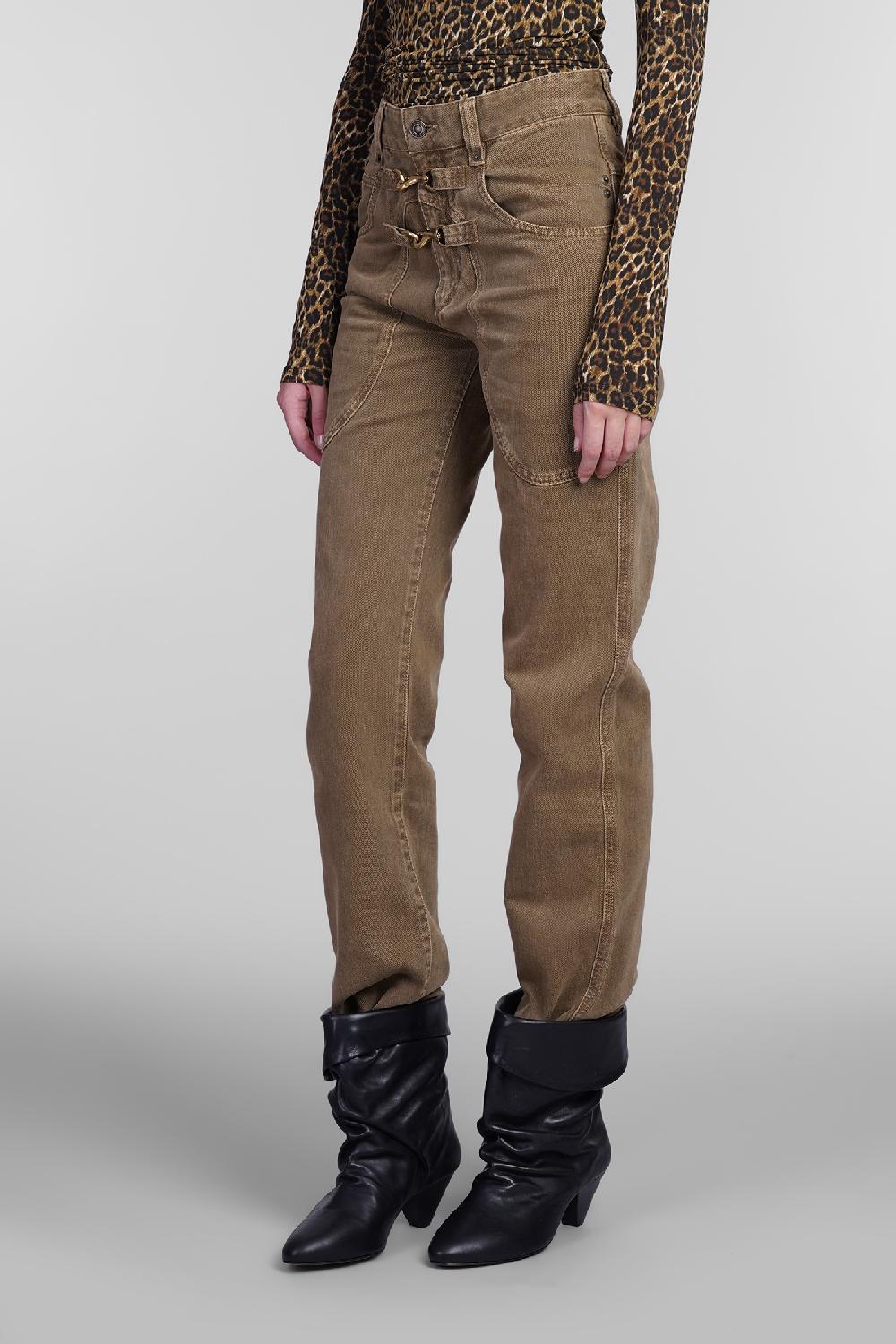 Deliberti Isabel Marant Jeans brinley in cotone beige cod. 405940 - Deliberti The Luxury Shopping In Linea