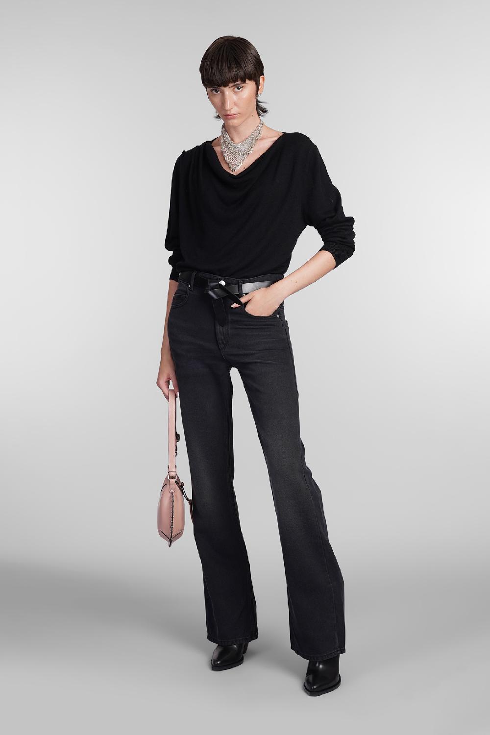 Deliberti Isabel Marant Maglia kristen in viscosa nera cod. 402773 - Deliberti The Luxury Shopping Pezzi Unici