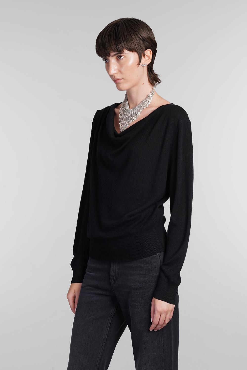 Deliberti Isabel Marant Maglia kristen in viscosa nera cod. 402773 - Deliberti The Luxury Shopping Pezzi Unici