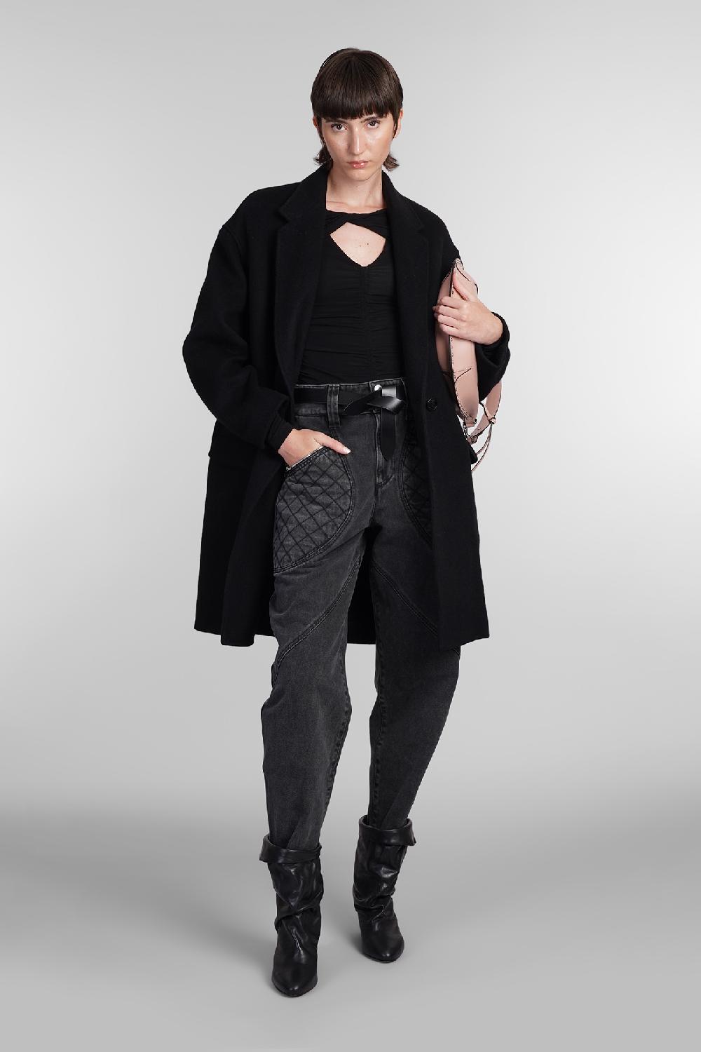 Deliberti Isabel Marant Cappotto efegozi in lana nera cod. 405190 - Deliberti The Luxury Shopping Prezzo Ridotto