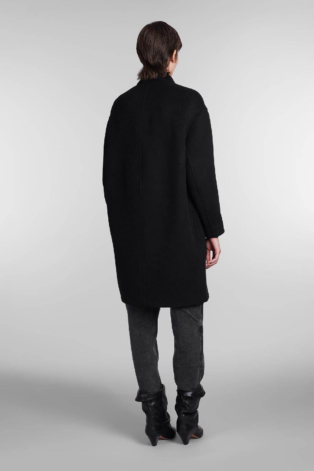 Deliberti Isabel Marant Cappotto efegozi in lana nera cod. 405190 - Deliberti The Luxury Shopping Prezzo Ridotto