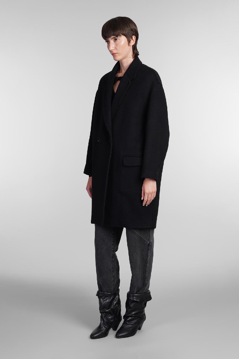 Deliberti Isabel Marant Cappotto efegozi in lana nera cod. 405190 - Deliberti The Luxury Shopping Prezzo Ridotto