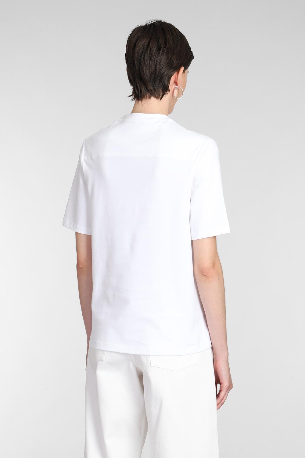 Deliberti Jil Sander T-shirt in cotone bianco cod. 381766 - Deliberti The Luxury Shopping Presa
