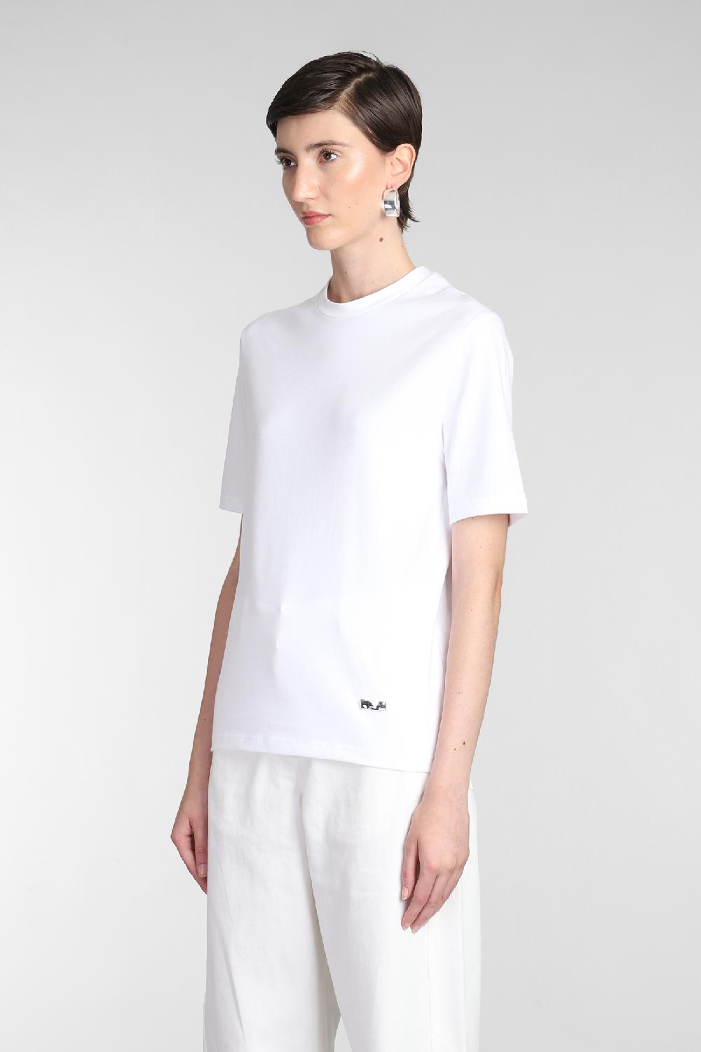 Deliberti Jil Sander T-shirt in cotone bianco cod. 381766 - Deliberti The Luxury Shopping Presa
