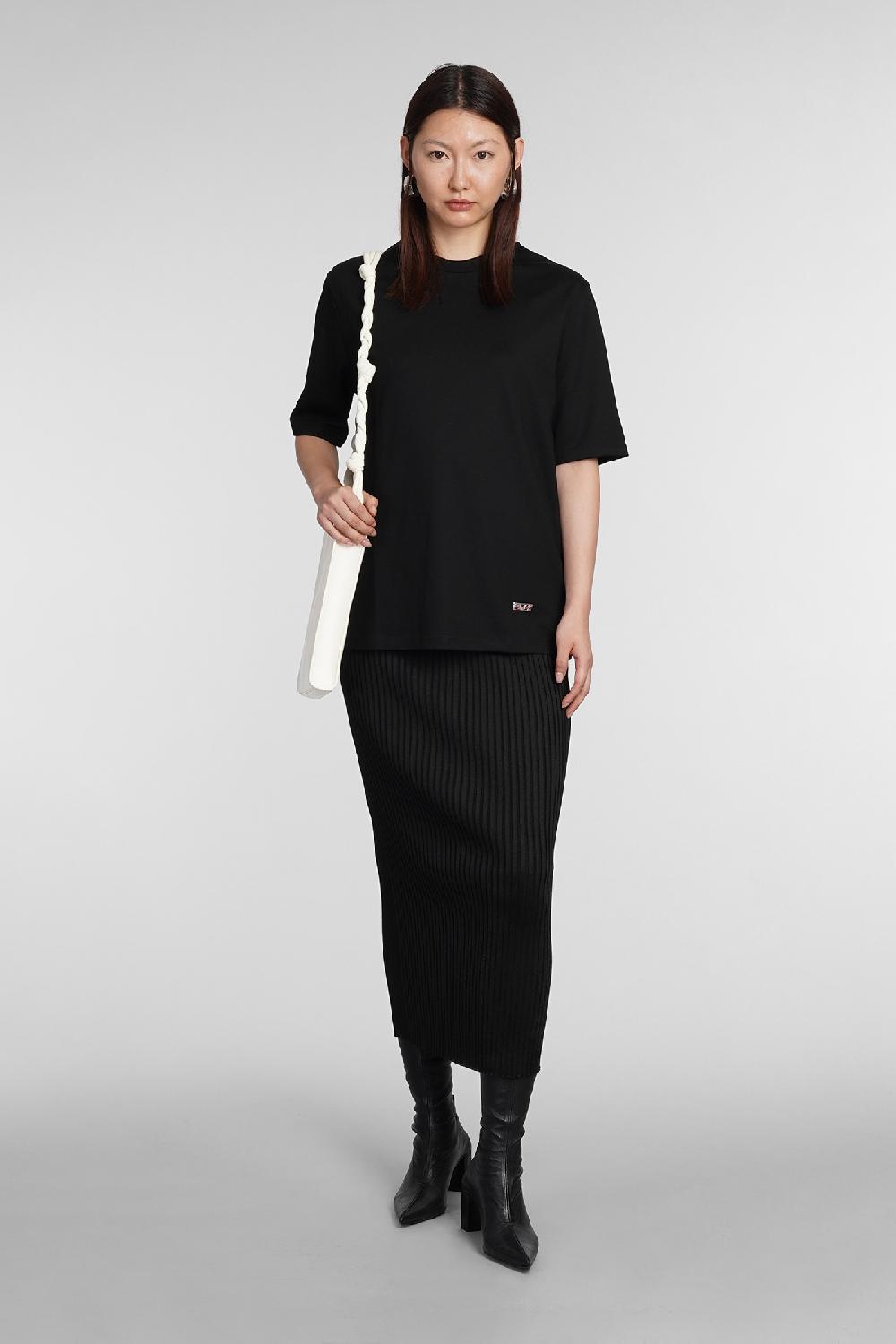 Deliberti Jil Sander T-shirt in cotone nero cod. 381765 - Deliberti The Luxury Shopping Sconto