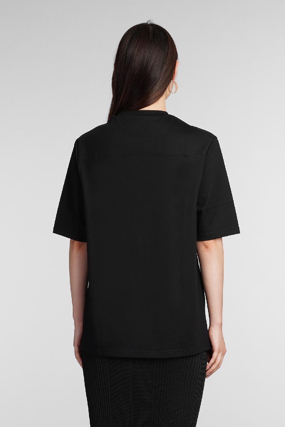 Deliberti Jil Sander T-shirt in cotone nero cod. 381765 - Deliberti The Luxury Shopping Sconto