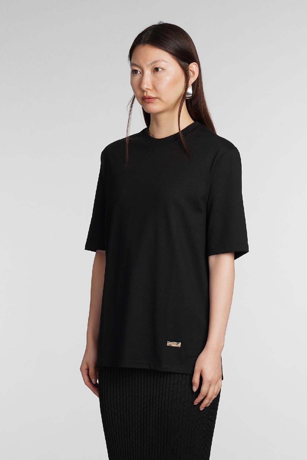 Deliberti Jil Sander T-shirt in cotone nero cod. 381765 - Deliberti The Luxury Shopping Sconto