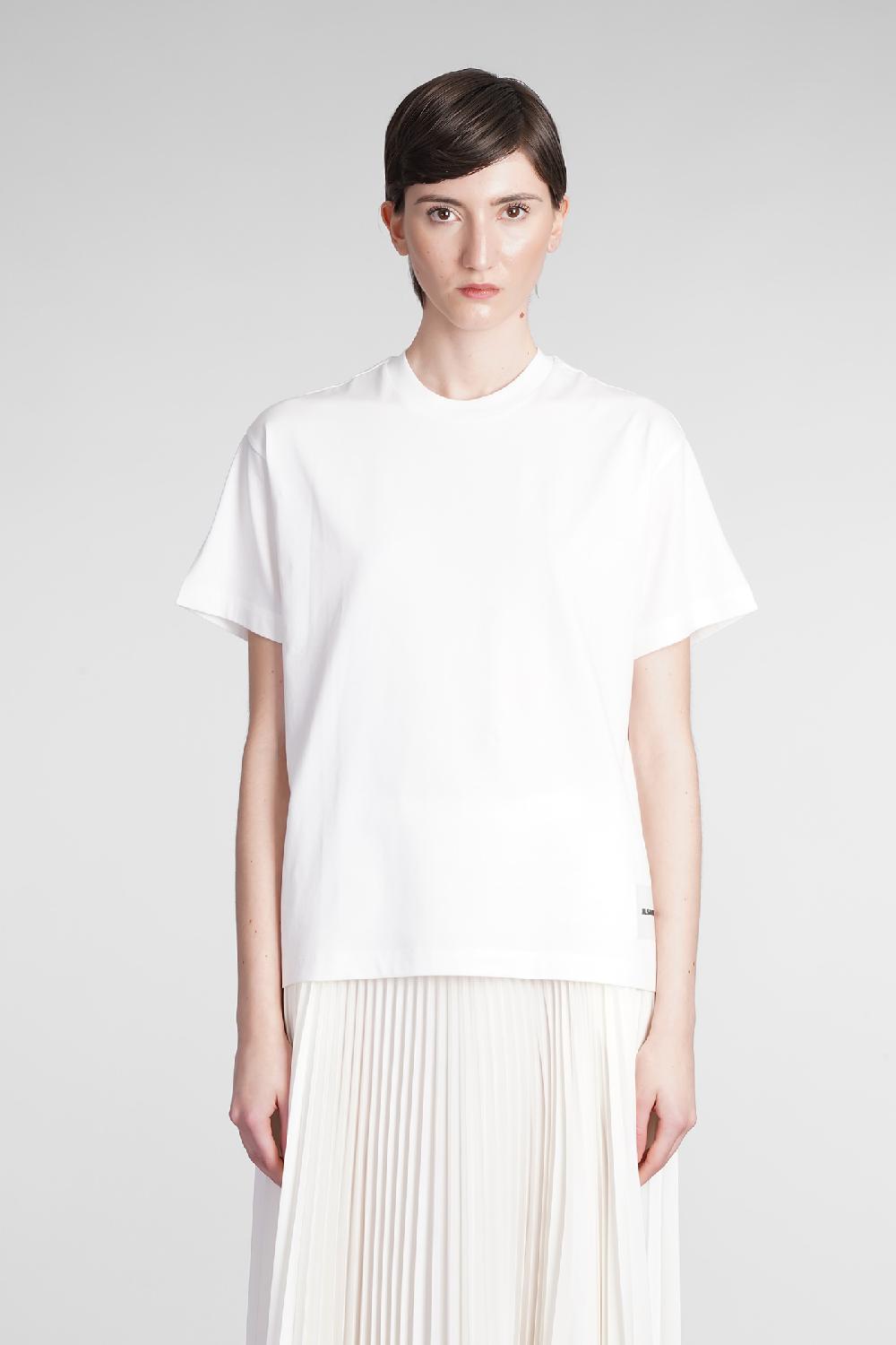 Deliberti Jil Sander T-shirt 3-pack in cotone bianco cod. 342037 - Deliberti The Luxury Shopping In Vendita