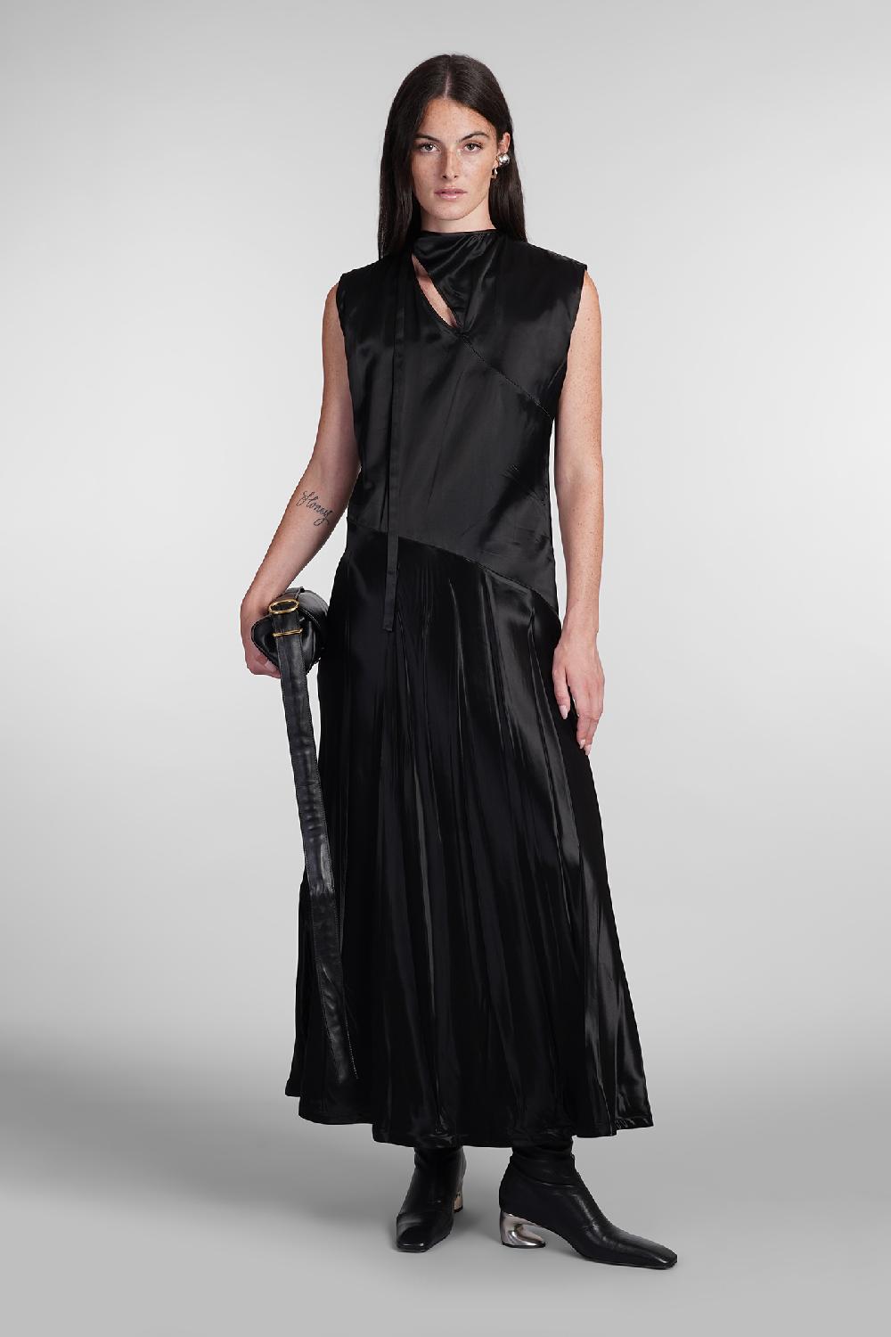 Deliberti Jil Sander Abito in cupro nero cod. 405286 - Deliberti The Luxury Shopping Vendita Calda