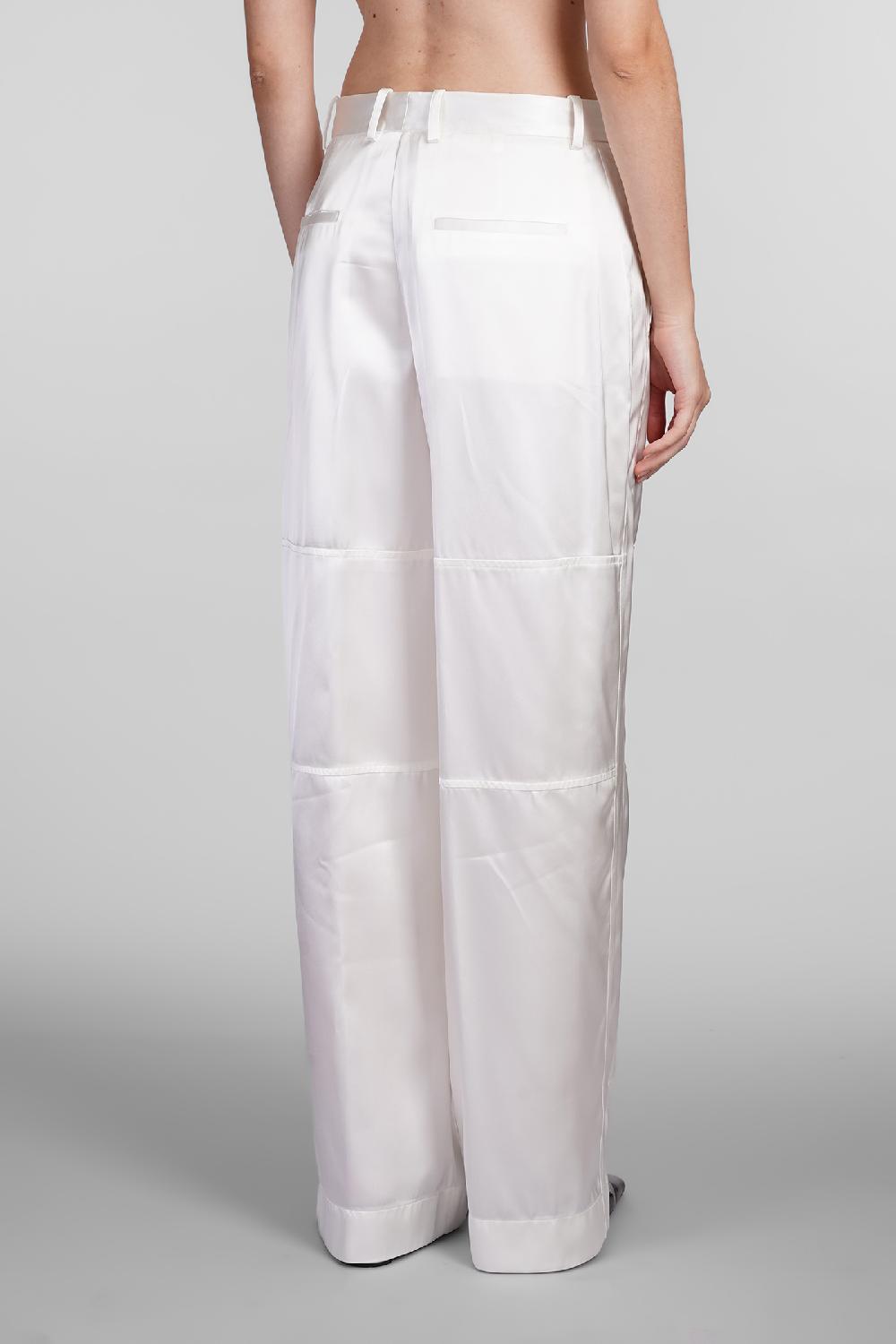 Deliberti Jil Sander Pantalone in viscosa bianca cod. 408921 - Deliberti The Luxury Shopping Vendita Economica