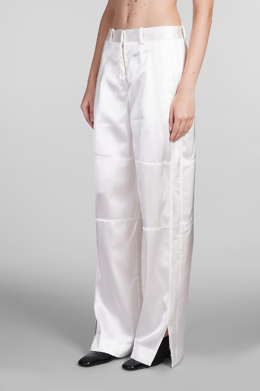 Deliberti Jil Sander Pantalone in viscosa bianca cod. 408921 - Deliberti The Luxury Shopping Vendita Economica