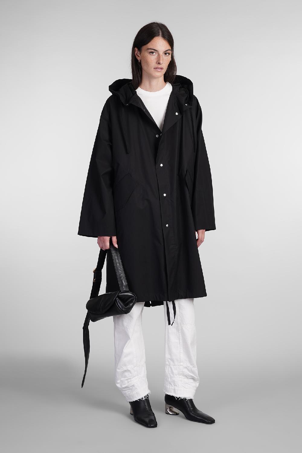 Deliberti Jil Sander Cappotto in cotone nero cod. 404770 - Deliberti The Luxury Shopping Negozio