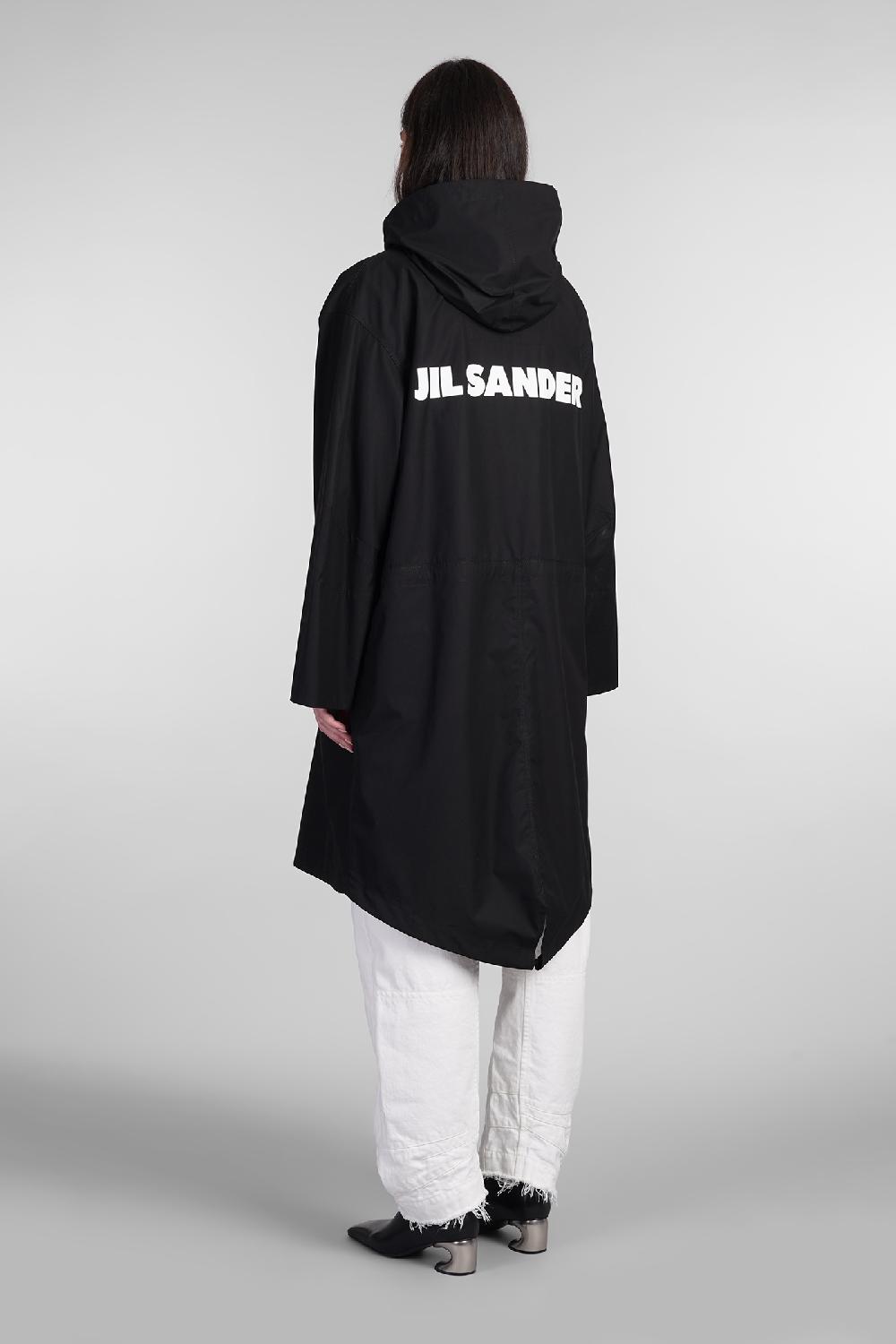 Deliberti Jil Sander Cappotto in cotone nero cod. 404770 - Deliberti The Luxury Shopping Negozio