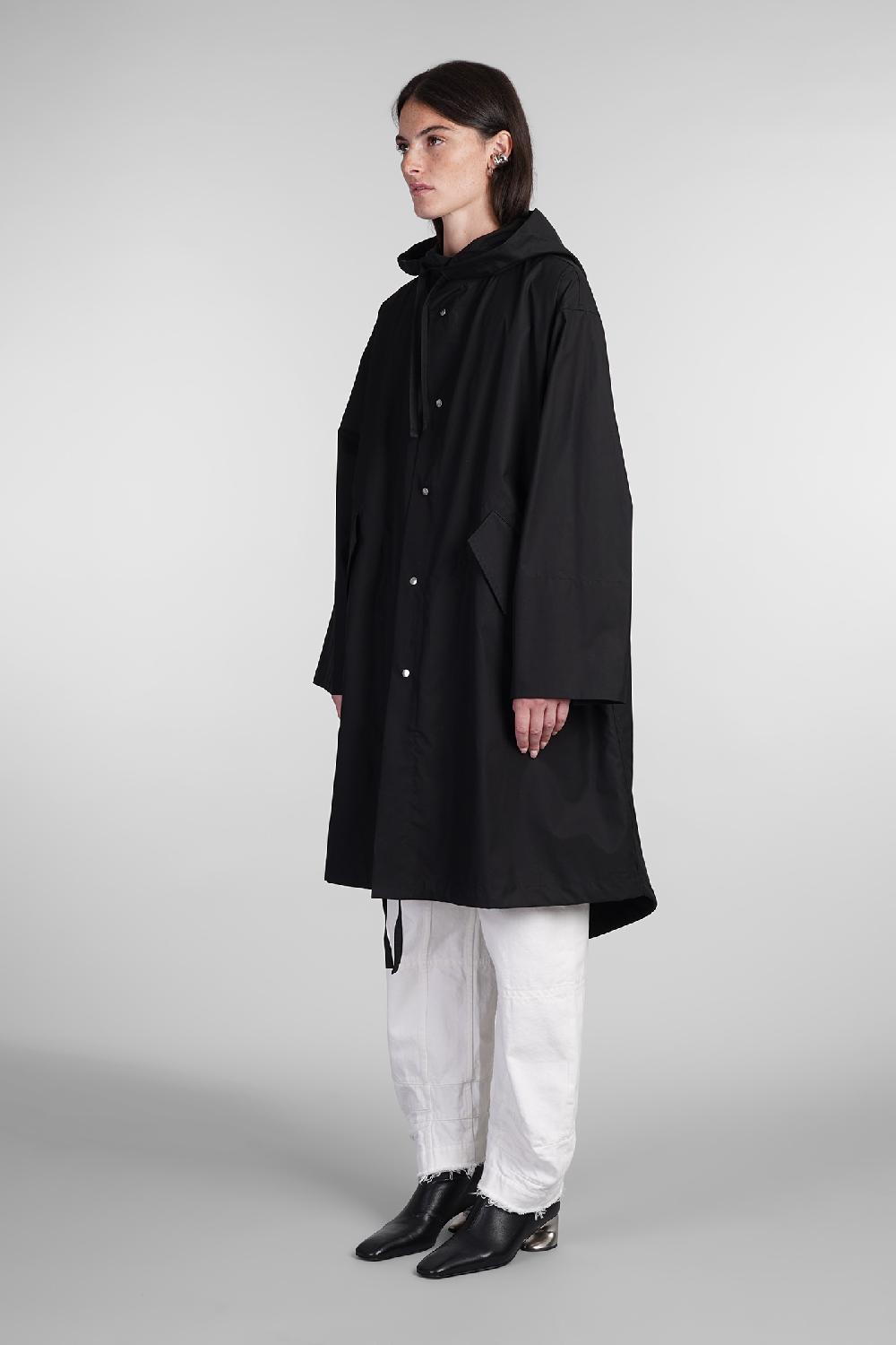Deliberti Jil Sander Cappotto in cotone nero cod. 404770 - Deliberti The Luxury Shopping Negozio