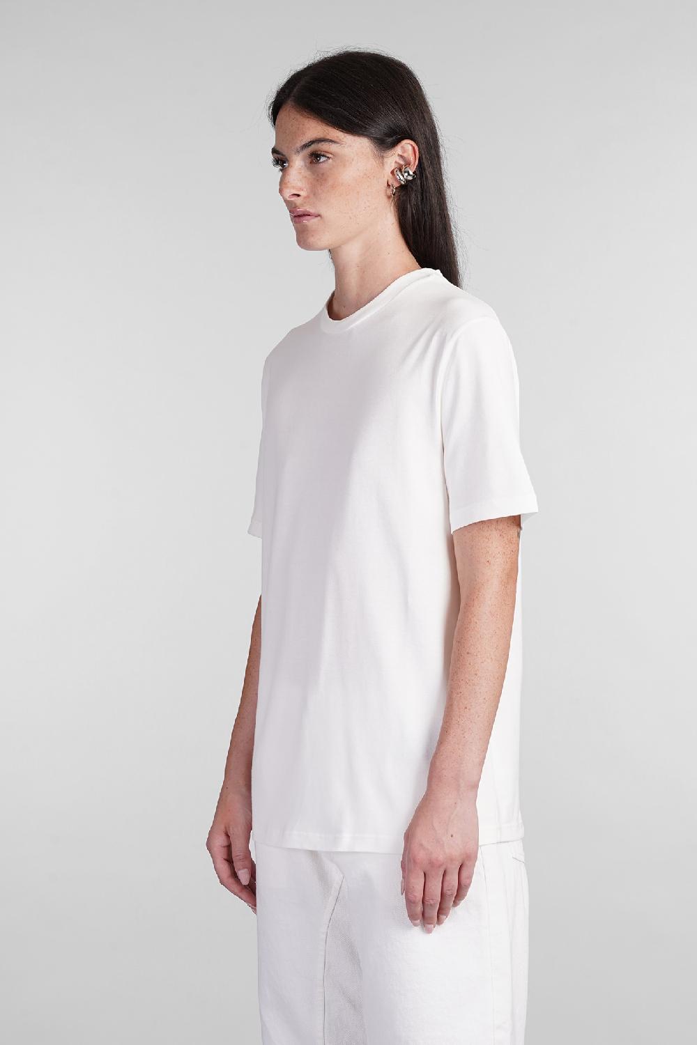 Deliberti Jil Sander T-shirt in cotone bianco cod. 404777 - Deliberti The Luxury Shopping Sconto di tempo limitato