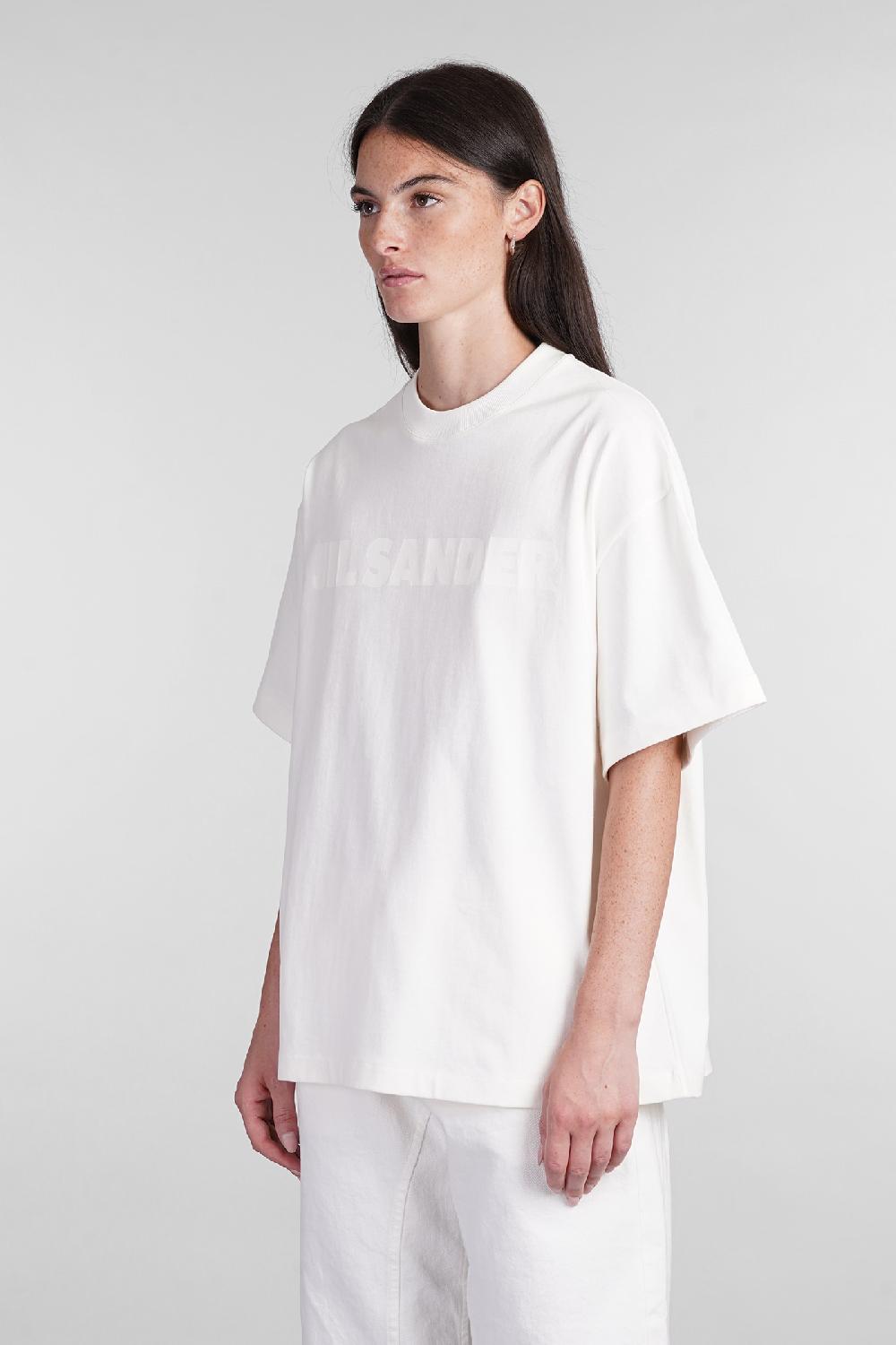 Deliberti Jil Sander T-shirt in cotone bianco cod. 404722 - Deliberti The Luxury Shopping Offerta speciale