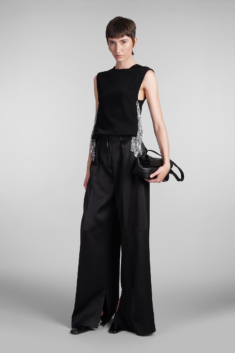 Deliberti Jil Sander Pantalone in seta nera cod. 409386 - Deliberti The Luxury Shopping Black Friday