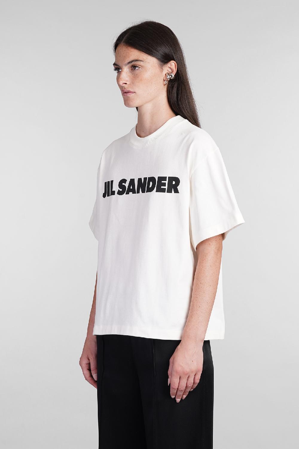 Deliberti Jil Sander T-shirt in cotone bianco cod. 404788 - Deliberti The Luxury Shopping Offerta Pasqua