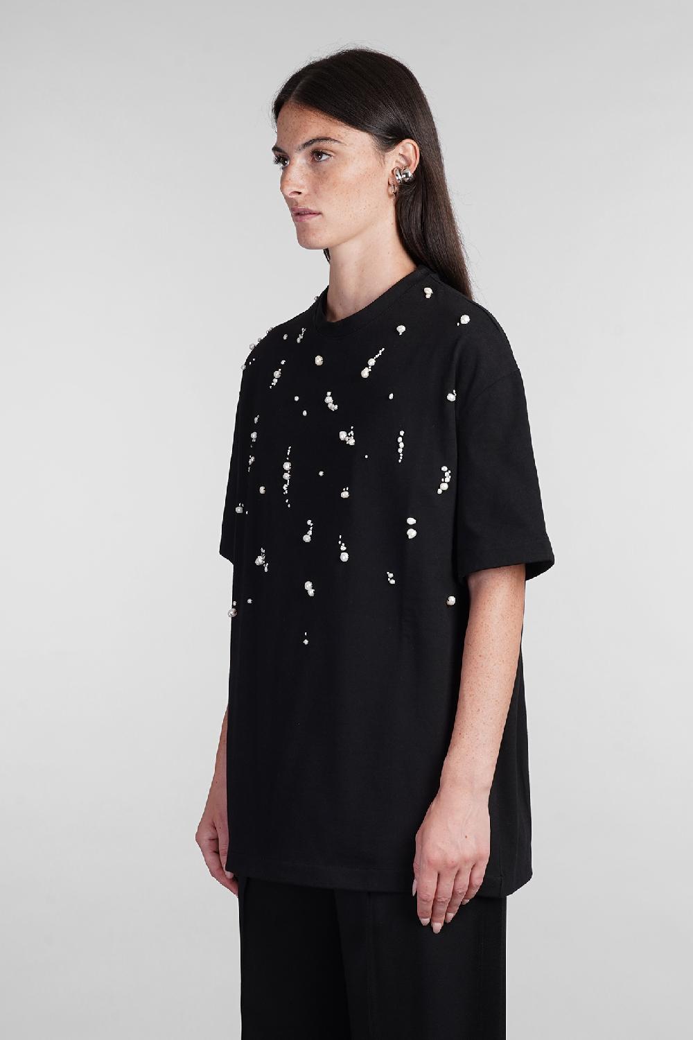 Deliberti Jil Sander T-shirt in cotone nero cod. 404790 - Deliberti The Luxury Shopping Offerta San Valentino