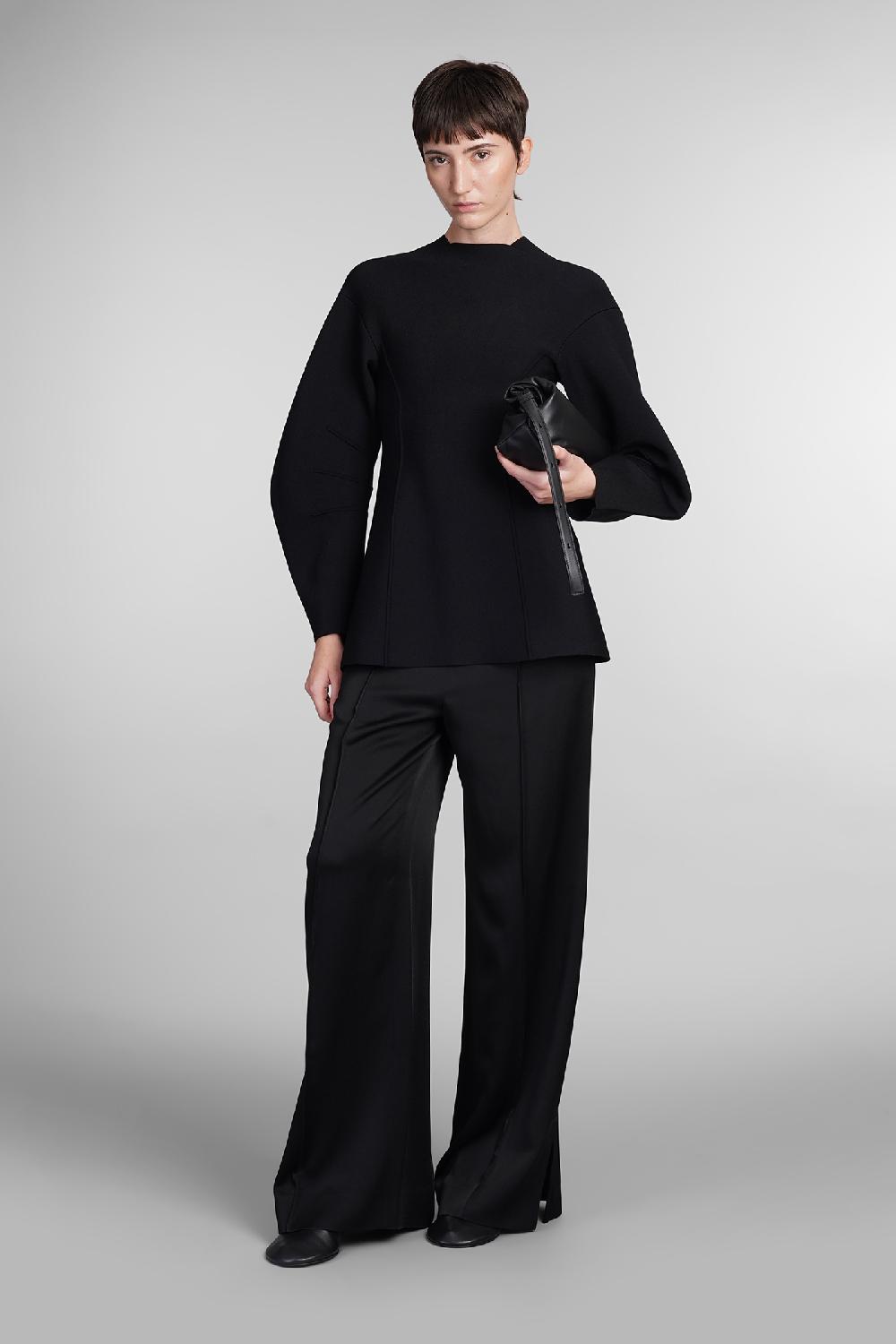 Deliberti Jil Sander Maglia in viscosa nera cod. 410028 - Deliberti The Luxury Shopping Latest fashion