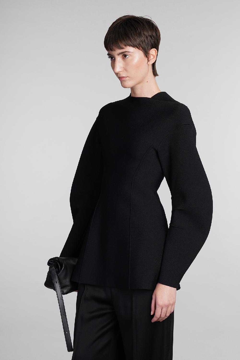 Deliberti Jil Sander Maglia in viscosa nera cod. 410028 - Deliberti The Luxury Shopping Latest fashion