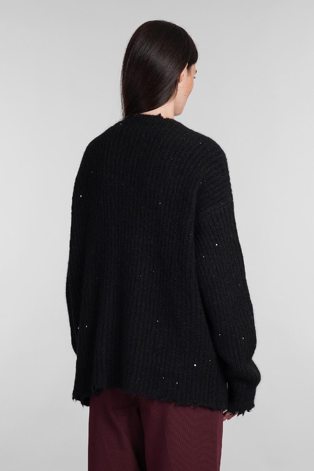 Deliberti Laneus Cardigan in lana nera cod. 404474 - Deliberti The Luxury Shopping Sconti VIP