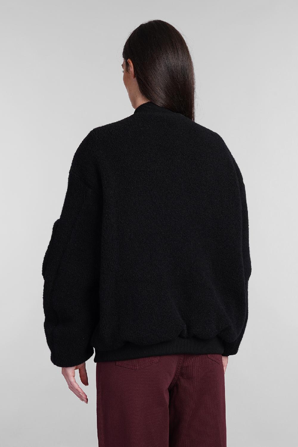 Deliberti Laneus Bomber in lana nera cod. 404475 - Deliberti The Luxury Shopping Prezzo basso
