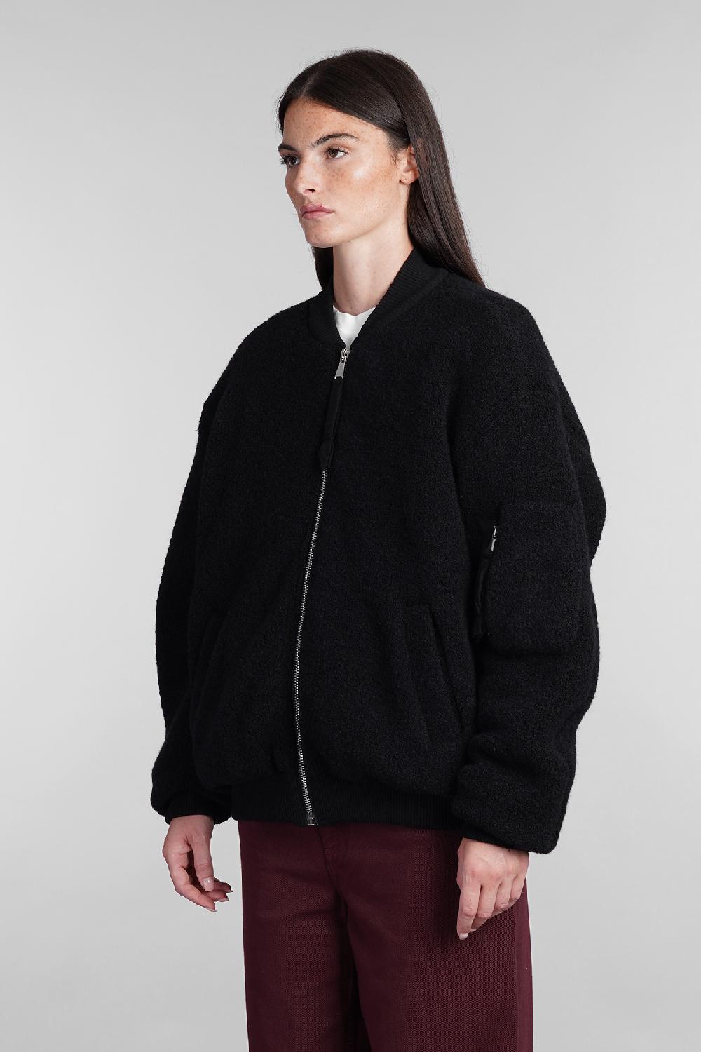 Deliberti Laneus Bomber in lana nera cod. 404475 - Deliberti The Luxury Shopping Prezzo basso
