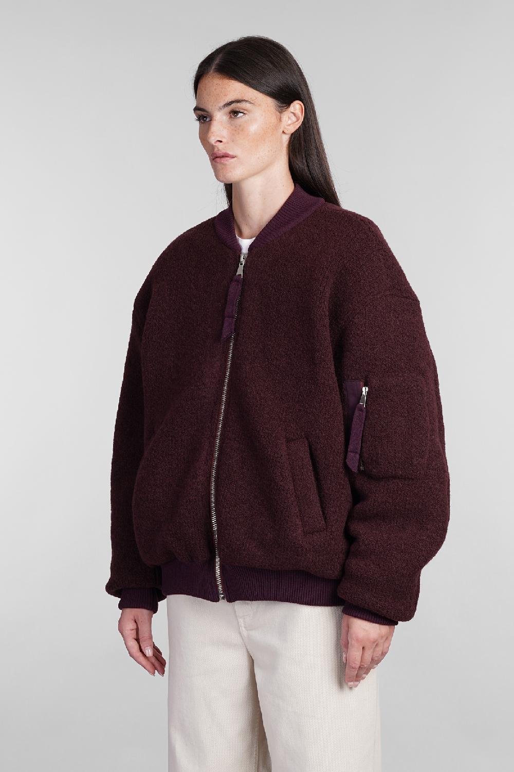 Deliberti Laneus Bomber in lana bordeaux cod. 404476 - Deliberti The Luxury Shopping Super Saving Price