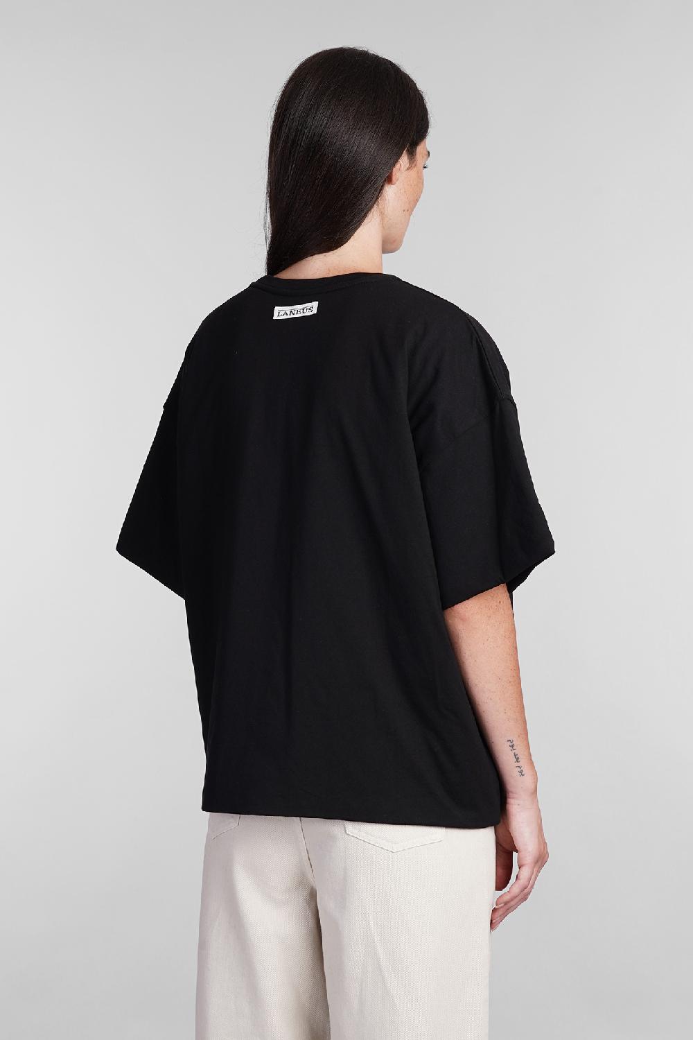 Deliberti Laneus T-shirt in cotone nero cod. 404478 - Deliberti The Luxury Shopping Ritorno libero