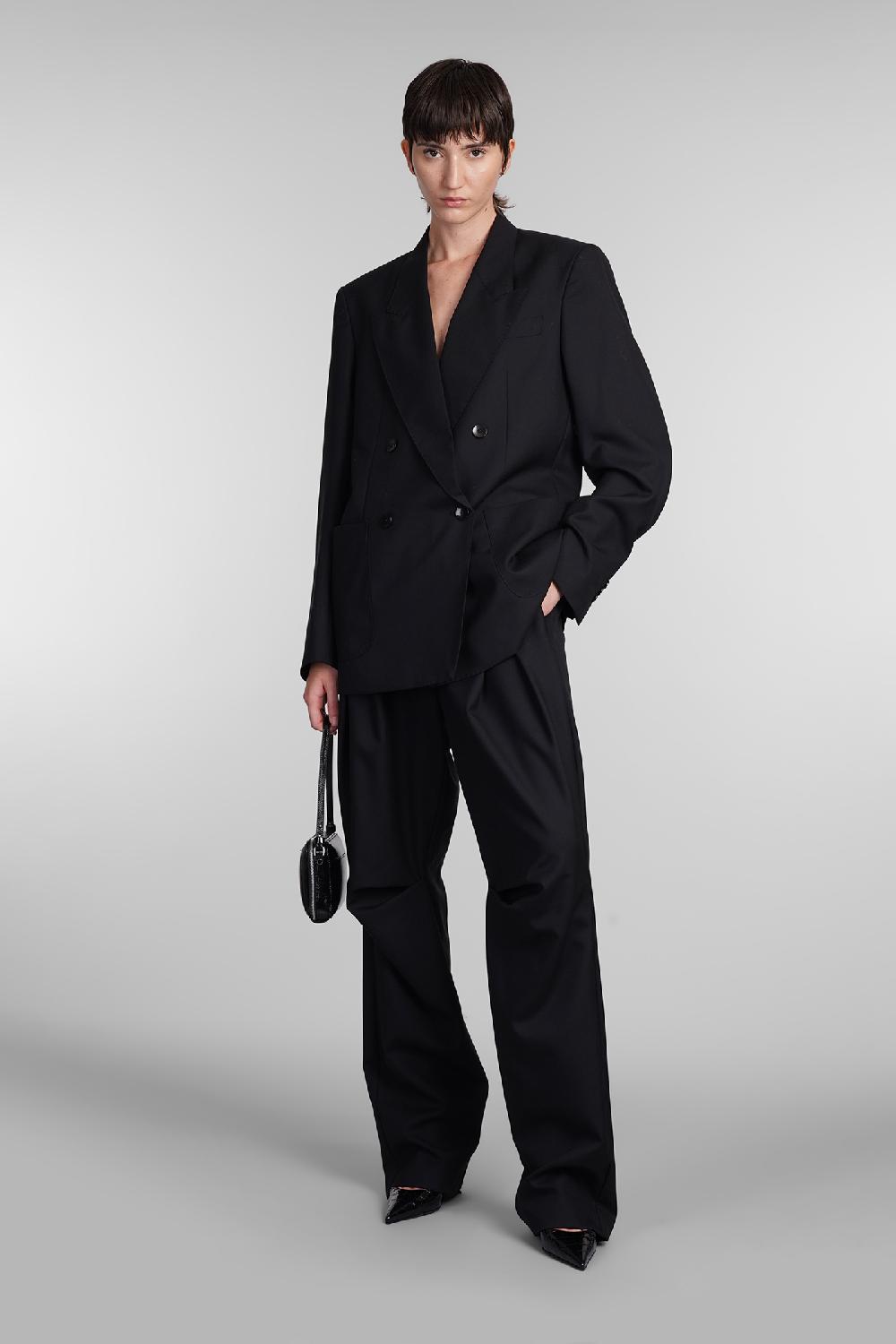 Deliberti Laneus Blazer in lana nera cod. 407319 - Deliberti The Luxury Shopping Rilascio limitato