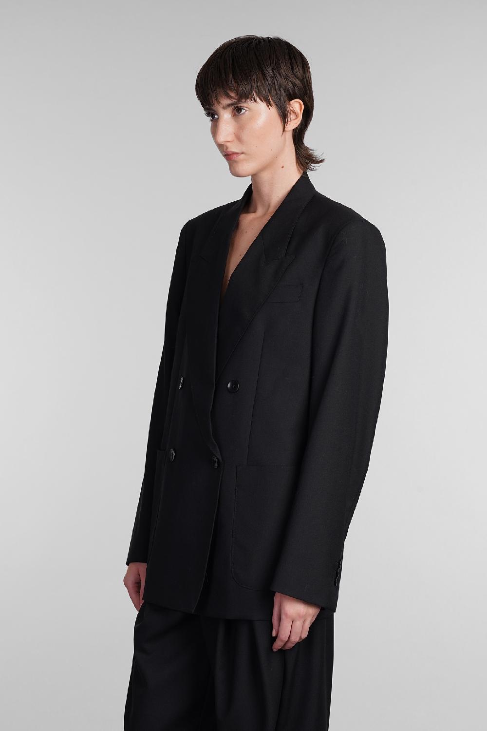 Deliberti Laneus Blazer in lana nera cod. 407319 - Deliberti The Luxury Shopping Rilascio limitato